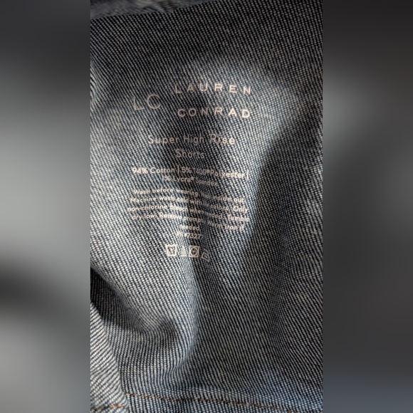 LC Lauren Conrad The Super High Rise Laguna Women's Denim Shorts Size 14 (EUC) - Picture 7 of 11